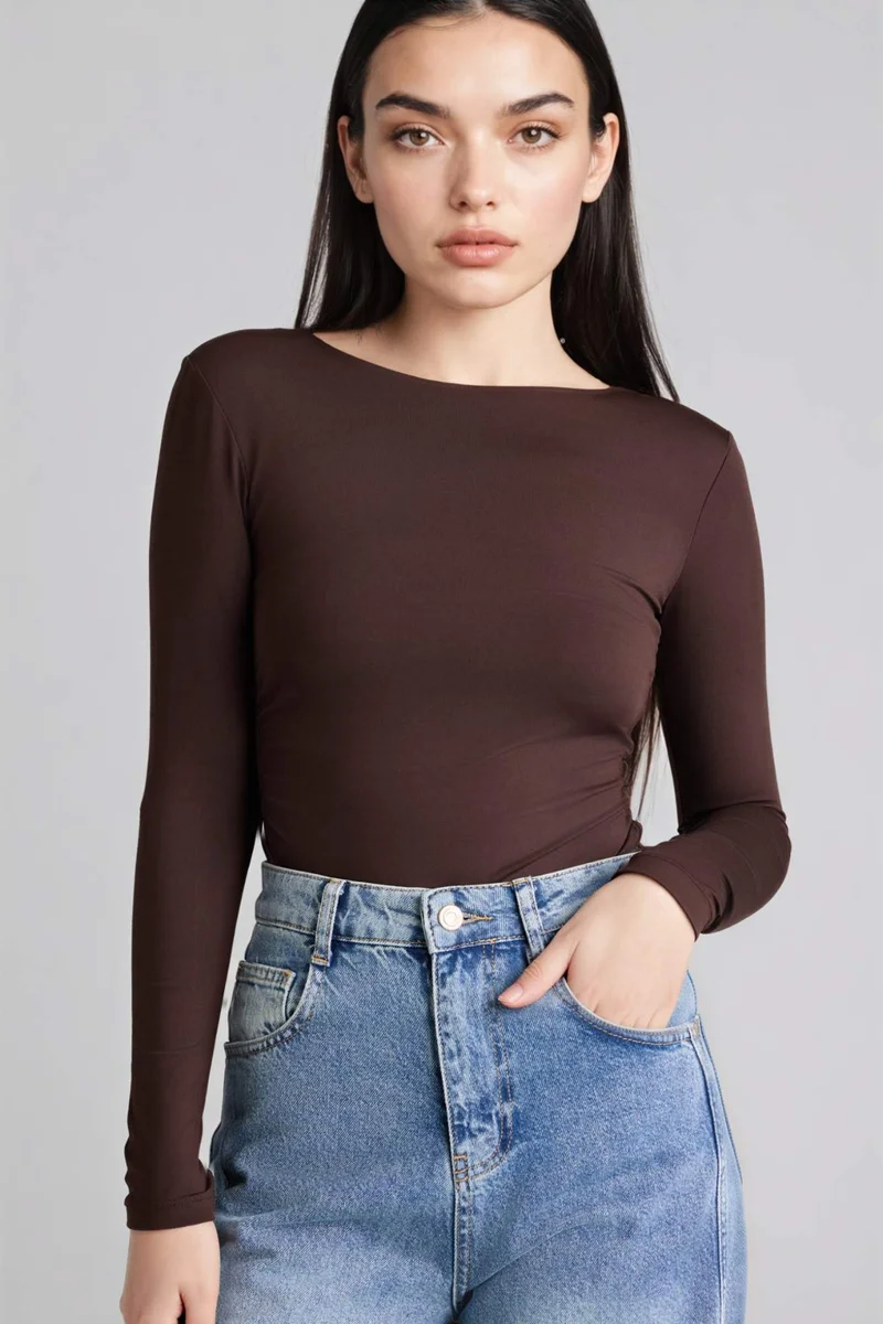 ديفاكتو Slim Fit Crew Neck Long Sleeve T-Shirt