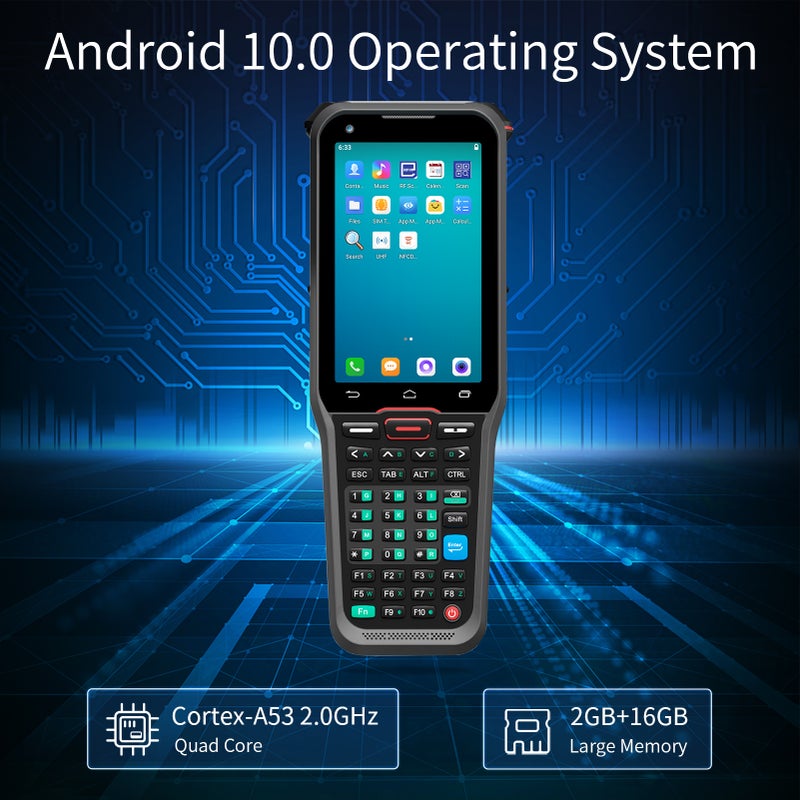 Android 10.0 1D/2D/QR Barcode Scanner Handheld Mobile Terminal PDA with Honeywell 2D Scan Engine Support Wireless Wi-Fi 4G with 4.0 Inch Touchscreen for Warehouse Delivery Retail Shop Restaurant - Image 5