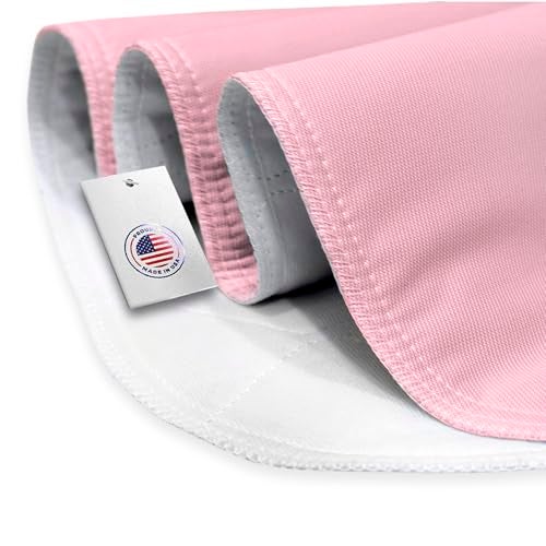 KosmoCare Reusable Underpad Washable Incontinence Bed Pad Overnight Sheet, Underpad Mattress Protection for Baby, Elderly & Patient Care - (Brushed Polyester) - Pink (Pack of 2) - Image 1