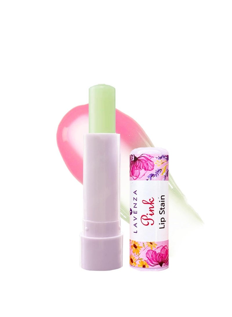 LAVENZA - Lavenza pH Based Natural Pink Lipstain and Lip Balm  2in1 Long Lasting PINK shade Nourishing  Water Proof Vegan With Grapeseed Oil and Plant Butters  Filler and Synthetic Base FREE   5 gm - Image 1