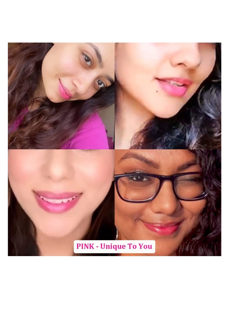 LAVENZA - Lavenza pH Based Natural Pink Lipstain and Lip Balm  2in1 Long Lasting PINK shade Nourishing  Water Proof Vegan With Grapeseed Oil and Plant Butters  Filler and Synthetic Base FREE   5 gm - Image 1