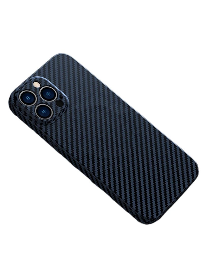 Raxoom Personality Handsome Light Thin Carbon Fiber Pattern PC Phone case Compatible with iPhone 12 Pro max Unique Comfortable Cool Shockproof Back Cover - Image 1