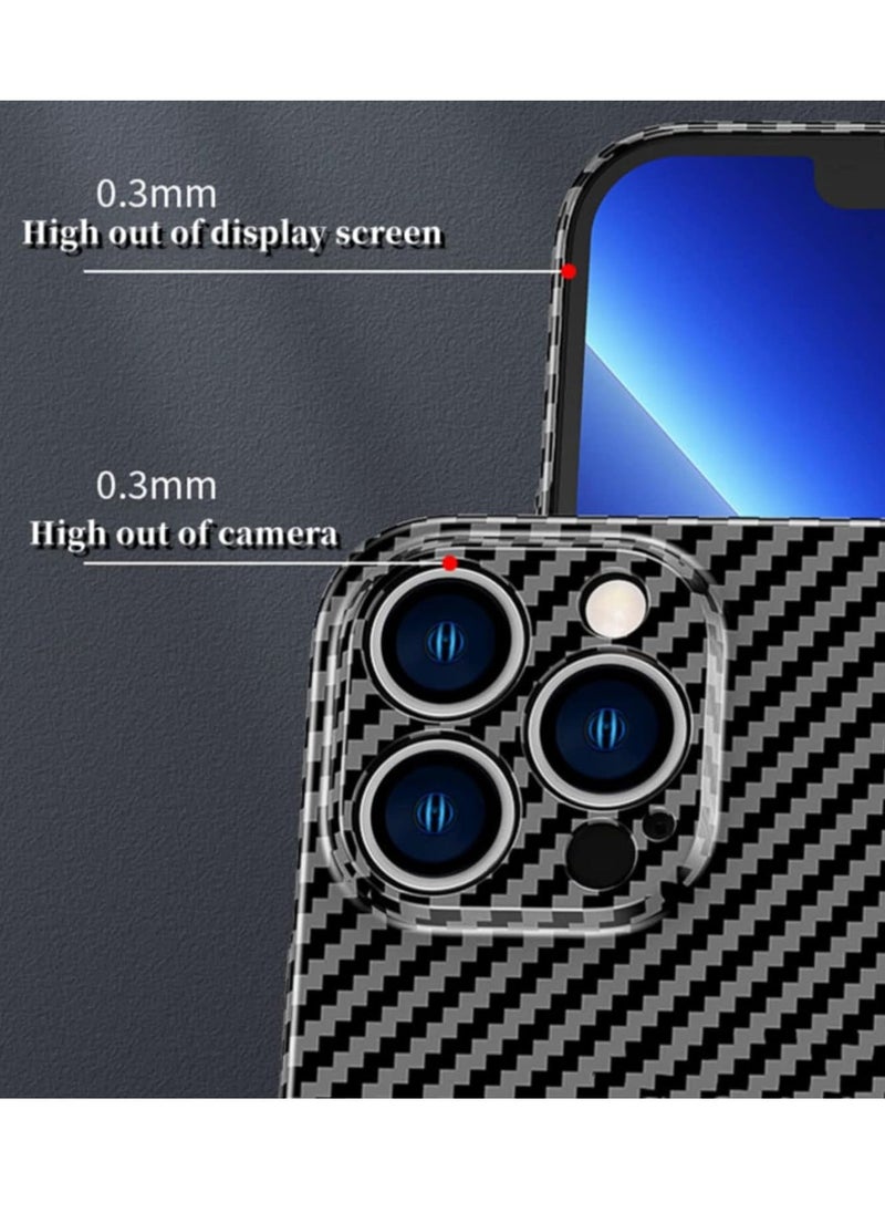 Raxoom Personality Handsome Light Thin Carbon Fiber Pattern PC Phone case Compatible with iPhone 12 Pro max Unique Comfortable Cool Shockproof Back Cover - Image 4