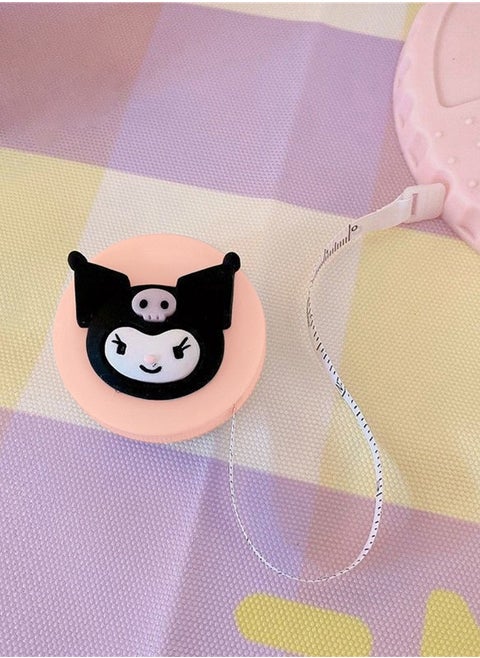 Kuromi Tape Measure,Automatic Expansion up to 1.5 Meters Pink