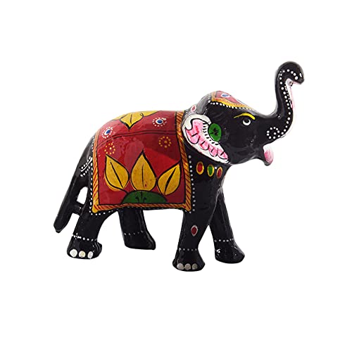 Monk wish 6 Inch Paper Mache Elephant Showpiece for Enhance Home Decor - Red (16x14 cm) - Image 3