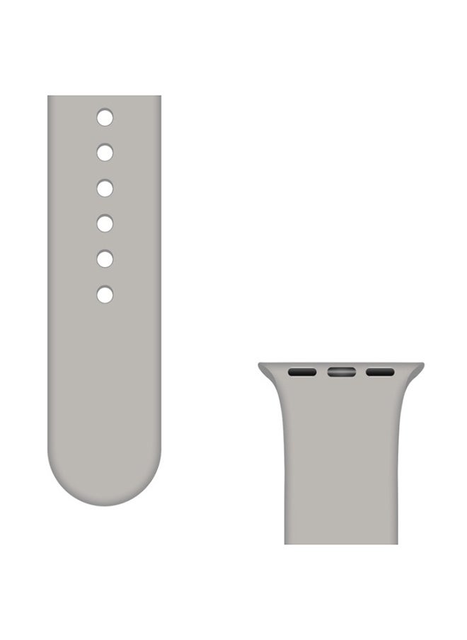 2-Piece Silicone band for Apple Watch 38/40/41mm Small/Large Grey