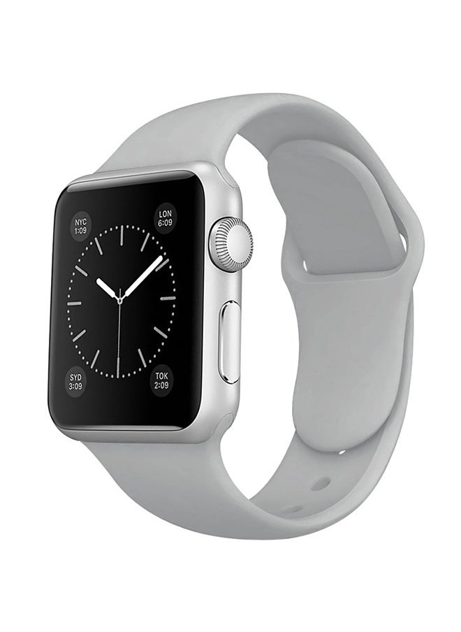 2-Piece Silicone band for Apple Watch 38/40/41mm Small/Large Grey