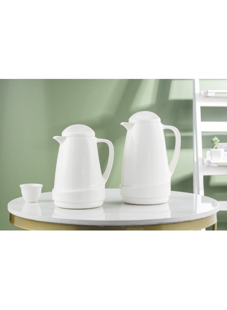 BLACKSTONE 600ml Stainless Steel White Vacuum Flask with Leak Proof Thermos Coffee Carafe Pitcher for Hot and Cold Beverages Home Office Daily Use - Image 2
