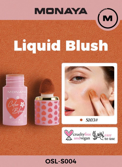 S004 Color Bloom Liquid Blush Makeup for Cheeks Matte Finish
