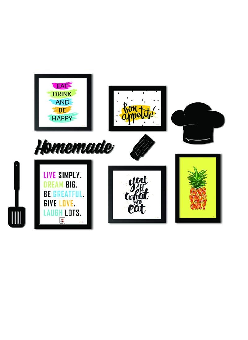 Art Street Art Street - Set of 5 Wall Photo Frame/Art Prints for Dinning Table, Kitchen or Eating Area with MDF Plaque  - Image 3