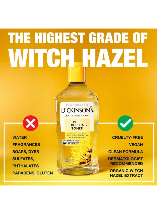 Dickinson's تونر بندق الساحرة الأصلي لتنقية المسام، طبيعي بنسبة 100%، 16 أونصة، خالٍ من العطور - Image 4