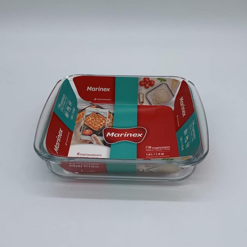 Marinex Medium Square Glass Roaster 1.8L- Clear - Image 3