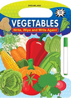 Write And Wipe Book Vegetables by Dreamland Publications Paperback 