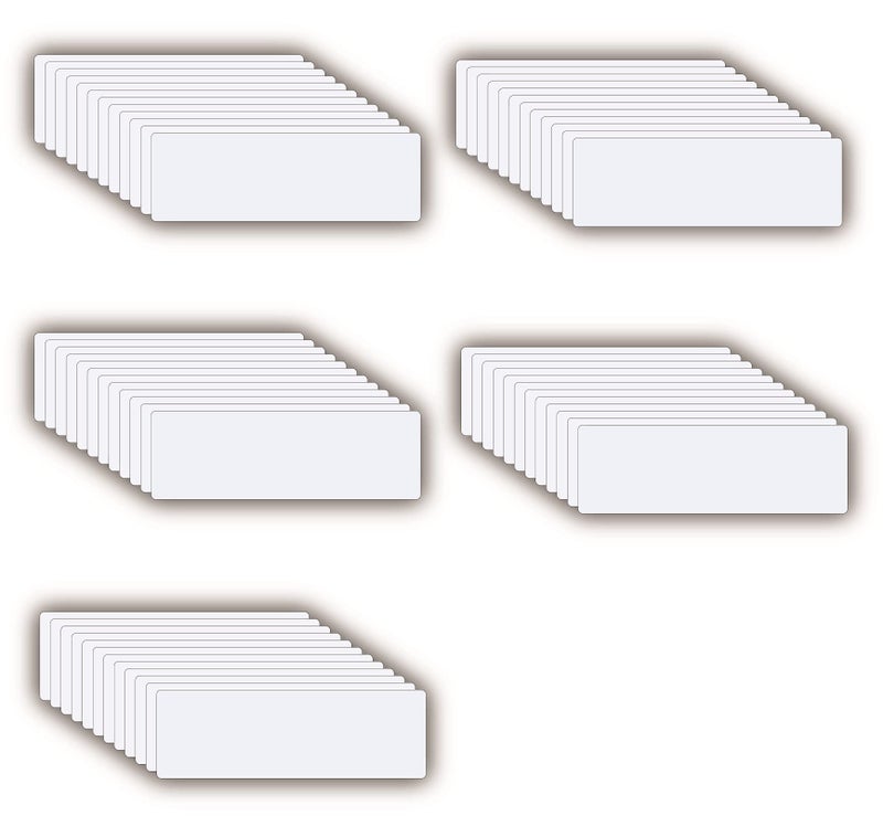 STTMGN Dry Erase Magnetic Labels (1x3,Pack of 60),Write On Magnets Sticker,Real Waterproof/Reusable for Classroom&Office&Cabinet&whiteboard&Fridge&More (White) - Image 1
