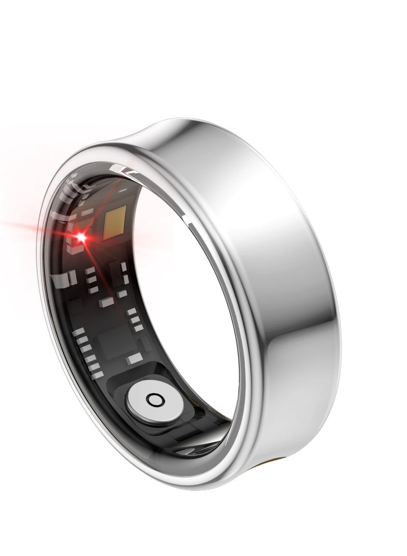 general Smart Ring SR05 for Heart Rate BlodOxygen Sleep Monitoring all Weather Motion Calculation 24-hour Health Monitoring Protect Your Health Bright Silver No.18 - Image 2