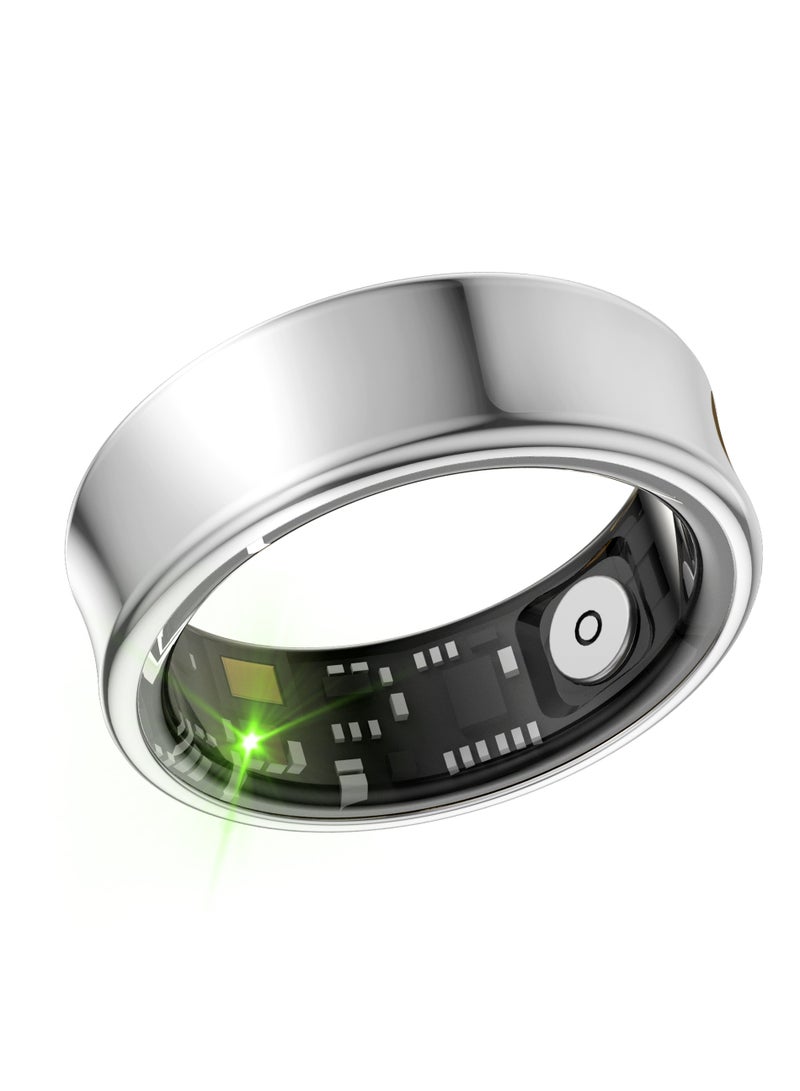 general Smart Ring SR05 for Heart Rate BlodOxygen Sleep Monitoring all Weather Motion Calculation 24-hour Health Monitoring Protect Your Health Bright Silver No.18 - Image 3
