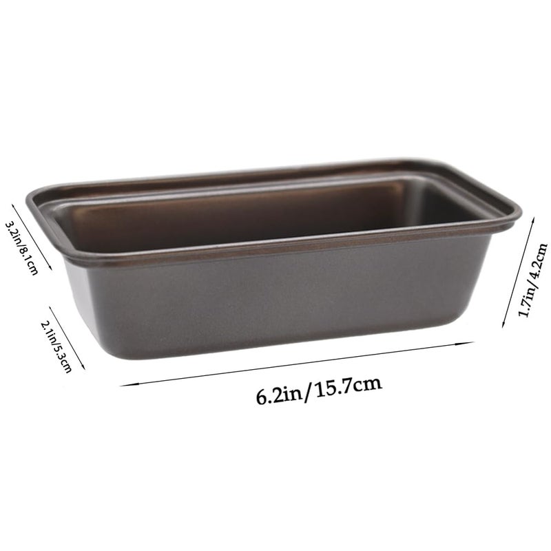 Zddaoole 6 Pcs Nonstick Carbon Steel Baking Bread Pan Mini Loaf Pans Small Banana Bread Tins 6.2"" X 3.2"" - Image 2