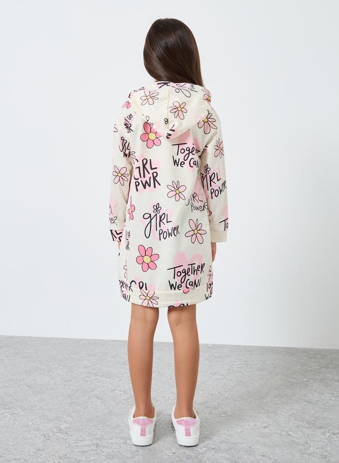 ستايلي فستان سويت شيرت بياقة هودي - Image 4