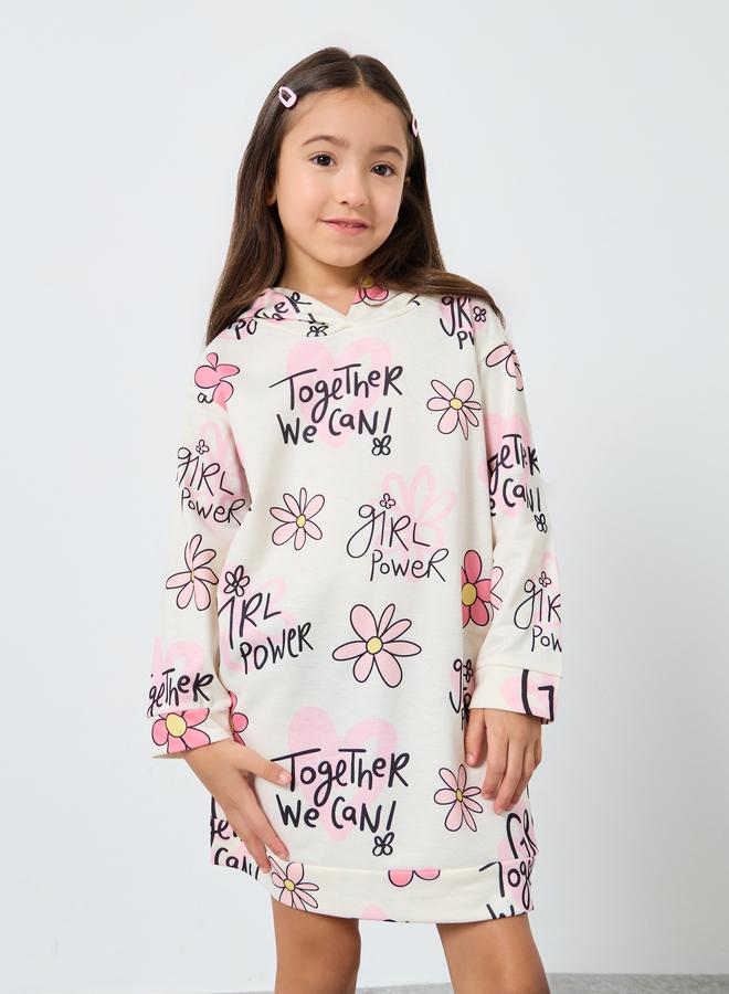 ستايلي فستان سويت شيرت بياقة هودي - Image 2