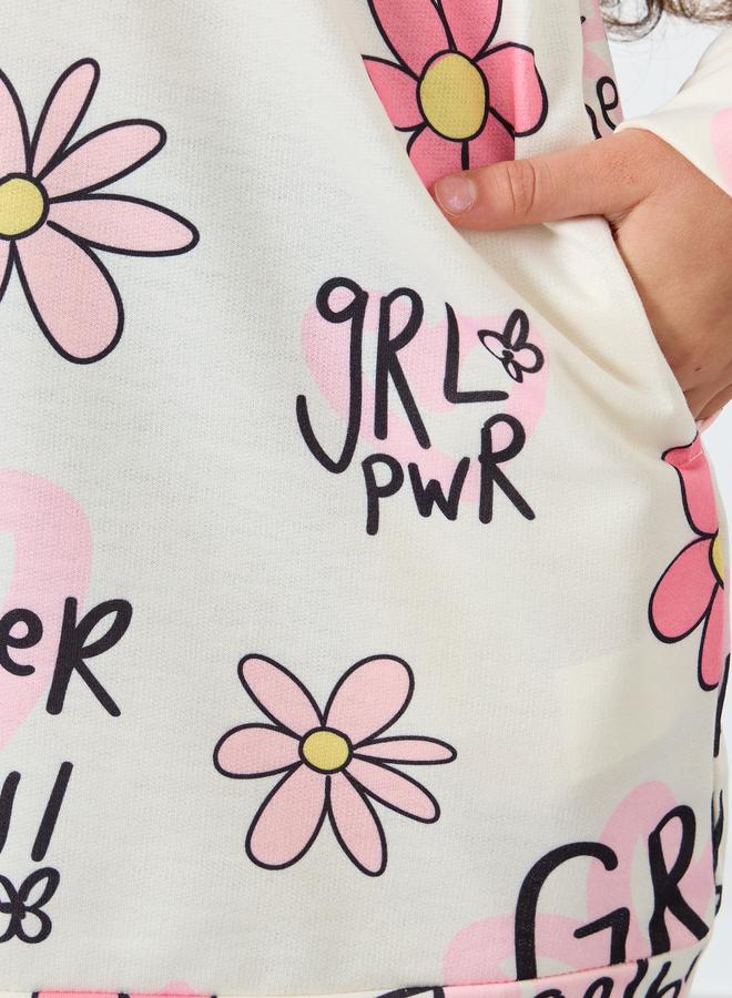 ستايلي فستان سويت شيرت بياقة هودي - Image 3