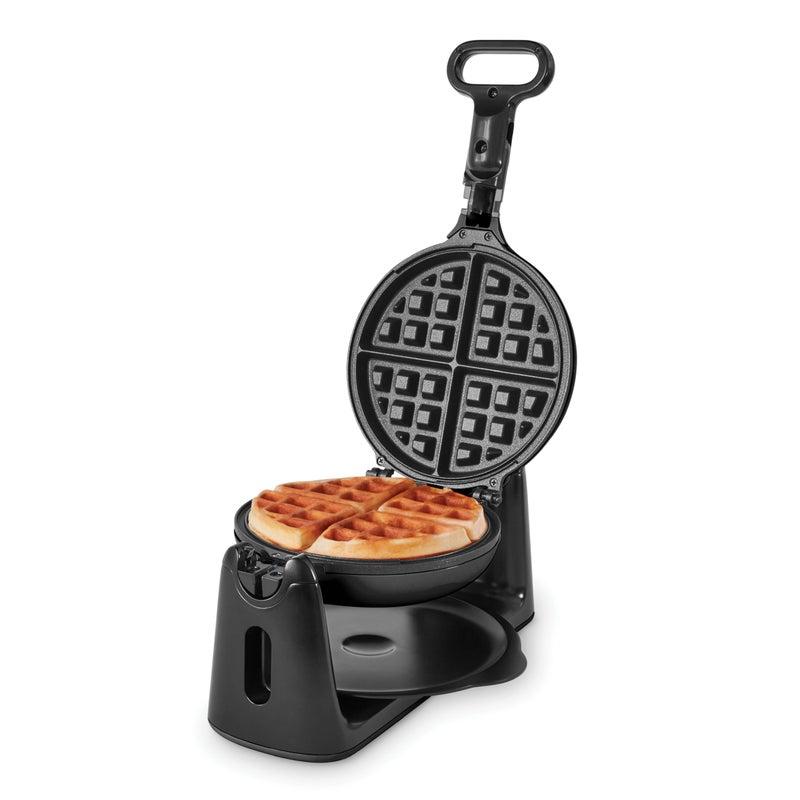 DASH Flip Belgian Waffle Maker â€“ 1â€ Thick Waffle Mold, Nonstick Waffle Iron with Quick Heat-Up, Surface - Rotating Belgian Waffle Maker for Kids and Families, Just Add Batter (Black) - Image 1