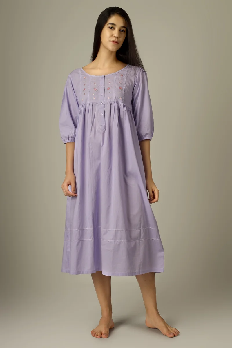 After Dark Barbara, Embroidered Nightdress