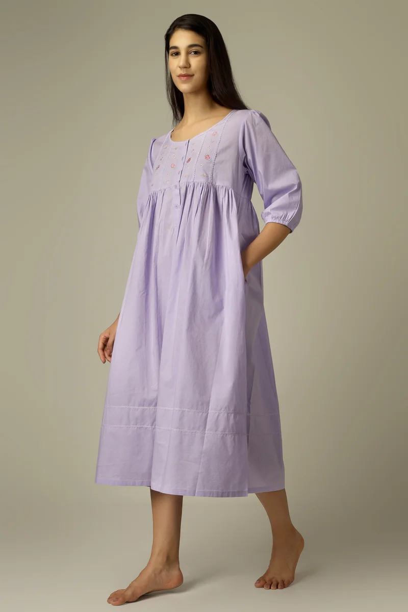 After Dark Barbara, Embroidered Nightdress