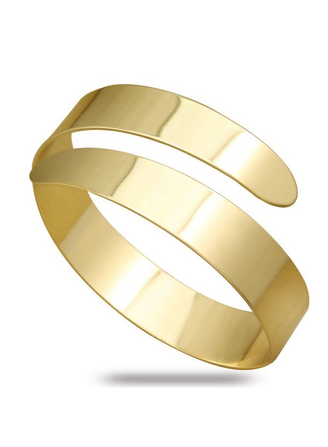 RechicGu Egypt Cleopatra Swirl Snake Upper Arm Cuff Armlet Armband Bangle Bracelet (Vintage Gold) - Image 1