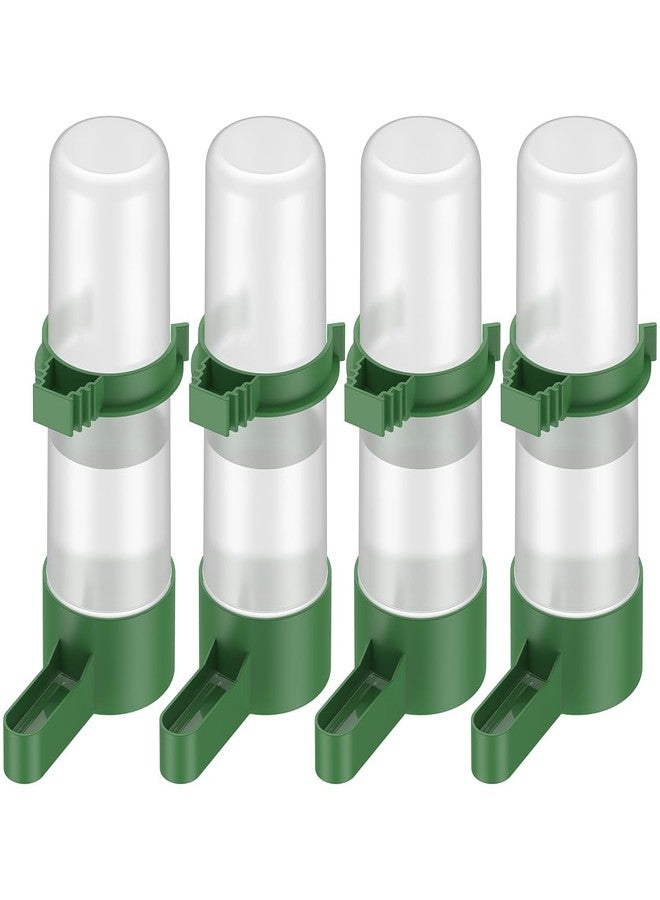 باوفلي موزع مياه للطيور من باوفلاي، 4 قطع، وعاء بلاستيكي لتغذية الطيور، وعاء سقاية أوتوماتيكي للببغاوات الصغيرة والكوكاتيل وطيور الحب (غير مناسب لإطعام الطيور)، أخضر - Image 2