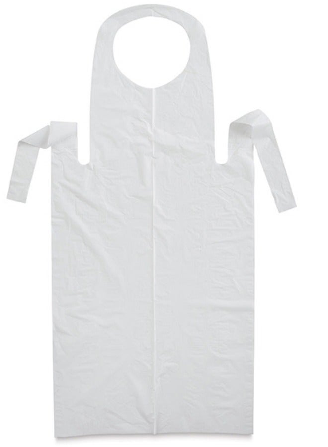 Halapack 100 Pieces Waterproof Disposable Apron Transparent Stain Resistant Material  117 x 71 cm Length for Kitchen, Restaurants, Barber, & Shops - Image 2