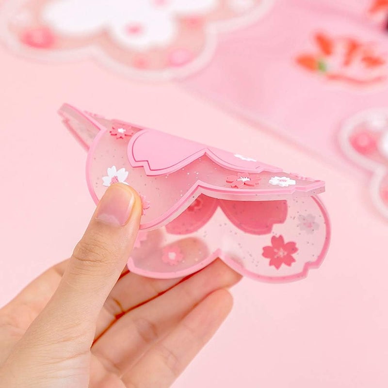 Binoster Sakura Coffee Cup Mat Kawaii Coaster 2PCS Cute Cherry Blossom PVC Home Tea Mug Pink Flower Pattern Anti-Skid Pot Bowl Pad Placemat for Desk Drink Table Decor Kawaii Accessories(Large) - Image 4