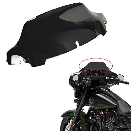 WYNMOTO Black 7" Wave Windshield Windscreen Wind Splitter Compatible for 2014-2023 Harley Davidson Touring Street Glide/Electra Glide/Ultra Limited/Tri Glide FLHT FLHX FLHXS FLHTK 14-23 - Image 1