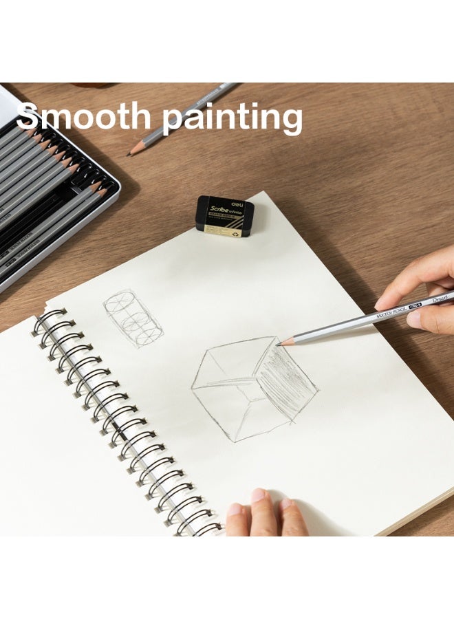 Deli EC361 Dmast A4 Sketch Book – 60 Sheets, 160gsm Heavyweight Drawing Paper, Spiral Bound Hardcover Sketchpad for Artists & Designers. - Image 4