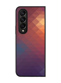 Rugged Black edge case for Samsung Galaxy Z Fold4 Slim fit Soft Case Flexible Rubber Edges Anti Drop TPU Gel Thin Cover - Copper Prism