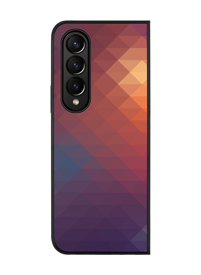 Stylizedd - Rugged Black edge case for Samsung Galaxy Z Fold4 Slim fit Soft Case Flexible Rubber Edges Anti Drop TPU Gel Thin Cover - Copper Prism - Image 1