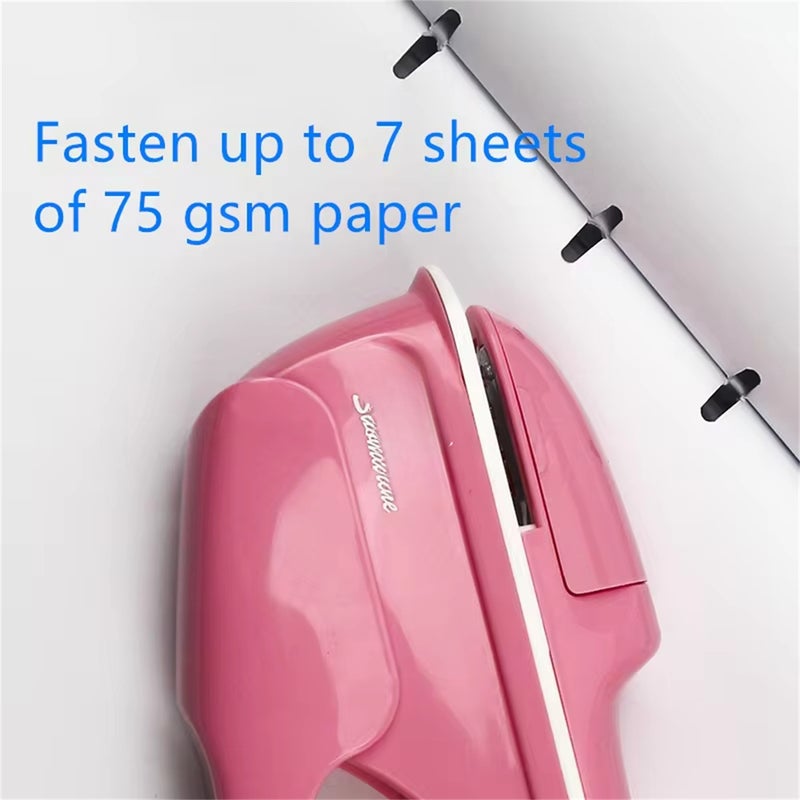 Hand-Held Safe Staple Staple-Free Without Staples Stapler 7 Sheets Capacity Paper Stapler Office Bookbinding Supplies - Image 4