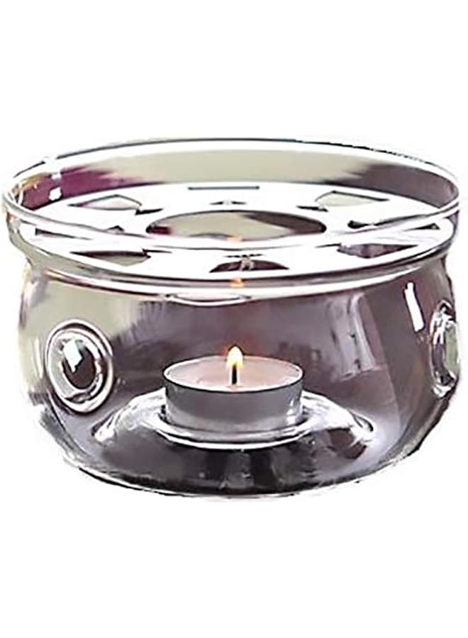 The Bros Glass Teapot Tealight Candle Tea Warmer – Flat Bottom Burner - Image 1