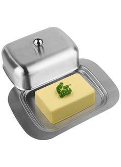 Oasisgalore Butter Tray, Durable Stainless Steel Butter Dish with Lid,(7.3*4.9*2.2in)  - Image 1