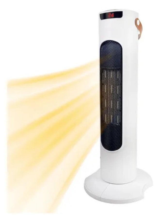 Executive LLC 2000W Heat Setting Remote Control 60° Oscillation White Ceramic Fan Heater Quiet Energy Efficient Heating  for Office Room Desk Indoor Use  - Image 1