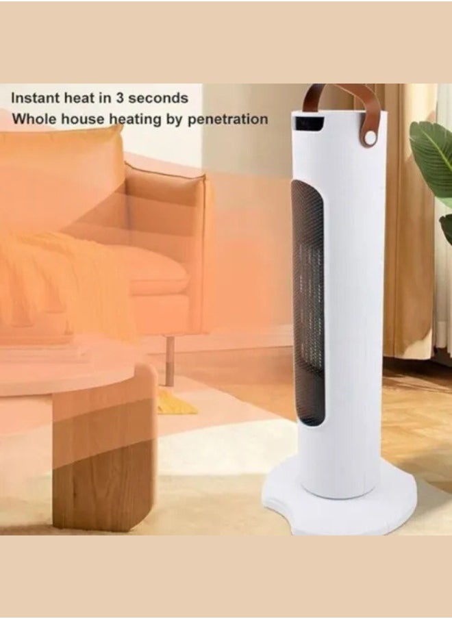Executive LLC 2000W Heat Setting Remote Control 60° Oscillation White Ceramic Fan Heater Quiet Energy Efficient Heating  for Office Room Desk Indoor Use  - Image 3