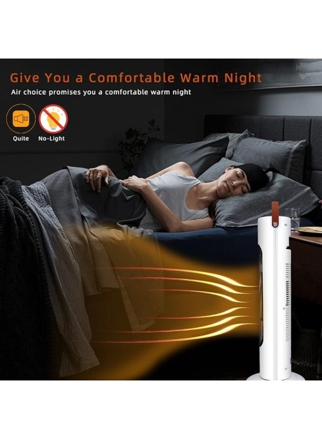 Executive LLC 2000W Heat Setting Remote Control 60° Oscillation White Ceramic Fan Heater Quiet Energy Efficient Heating  for Office Room Desk Indoor Use - Image 2