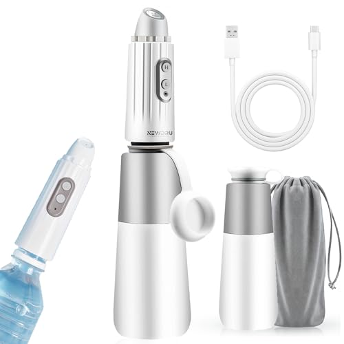 NEWDRU Portable Jet Spray - USB Rechargeable Electric Travel Bidet with 270ml Bottle, Hygiene Sprayer for Men, Women, Baby & Postpartum | Compact, Adjustable, IPX7 Waterproof, CleanStream Pro (Grey) - Image 1