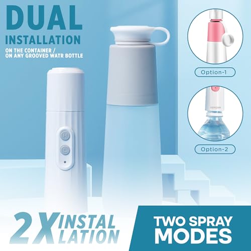 NEWDRU Portable Jet Spray - USB Rechargeable Electric Travel Bidet with 270ml Bottle, Hygiene Sprayer for Men, Women, Baby & Postpartum | Compact, Adjustable, IPX7 Waterproof, CleanStream Pro (Grey) - Image 3