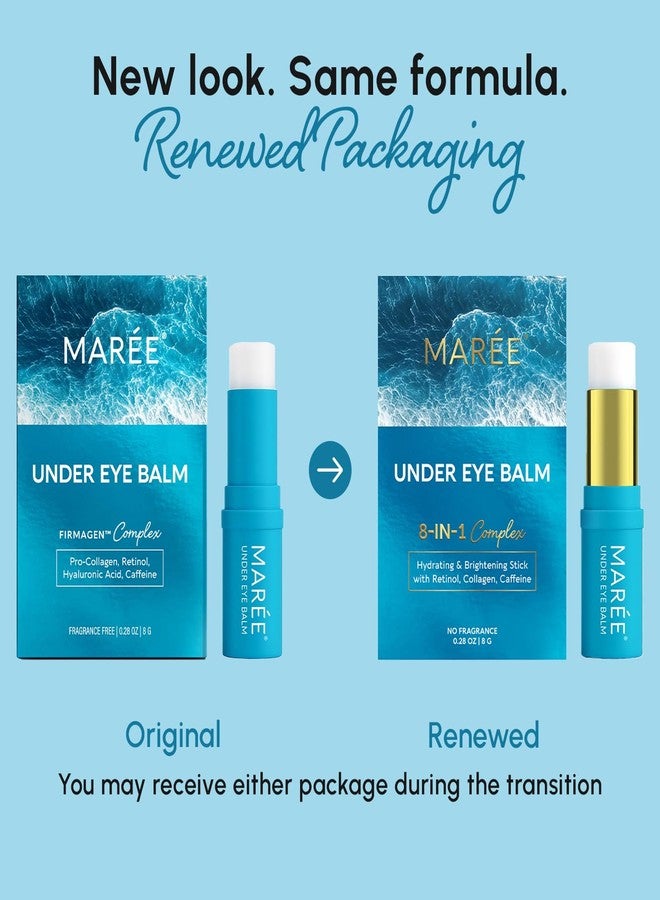 MAREE Under Eye Balm Stick Hydrating – 2 PACK Retinol Caffeine Under Eye Brightener Stick for Older Women – Collagen Undereye Cream for Dark Circles & Wrinkles – Skin Care Treatment Moisturizer - Image 2