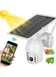 4G SIM Card LTE Outdoor Solar Powered Security CCTV Camera, Rechargeable Battery, Infrared Motion Detector Two-Way Audio, 360 Degree Tilt Long Standby And Long Standby & Low consumption and Phone APP