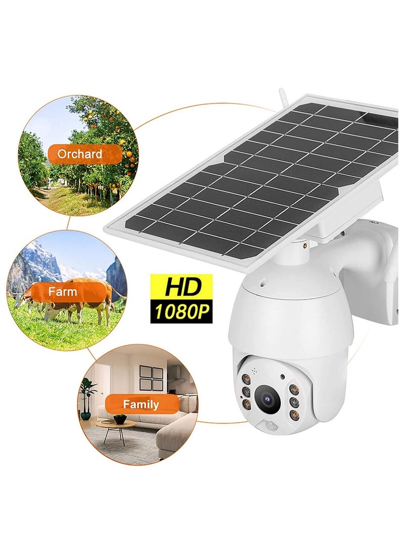 Generic - 4G SIM Card LTE Outdoor Solar Powered Security CCTV Camera, Rechargeable Battery, Infrared Motion Detector Two-Way Audio, 360 Degree Tilt Long Standby And Long Standby & Low consumption and Phone APP - Image 1