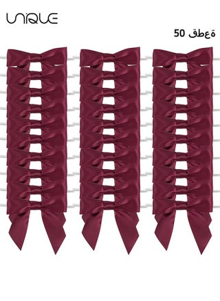 50 Pcs Ribbon Kink Bow - 3.5 inch Pre-bound Bow - For Snack Bags, Gift Wrapping, Wedding Gifts, Biscuits, Candy Bags - Wine Red - pzsku/Z7D78099F0FC284C6B444Z/45/_/1712988691/cf91f6f5-16b3-4a7e-b4c6-d68b11d44bdb