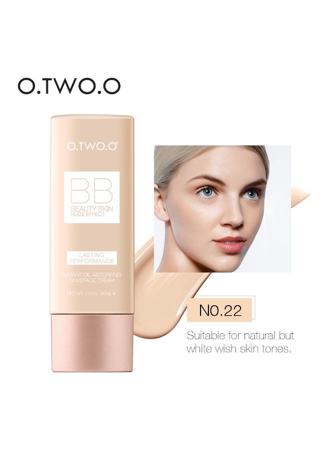 OTWOO O.TWO.O Nude Effect BB Cream – Lightweight Face Foundation Cream (N22) - Image 2