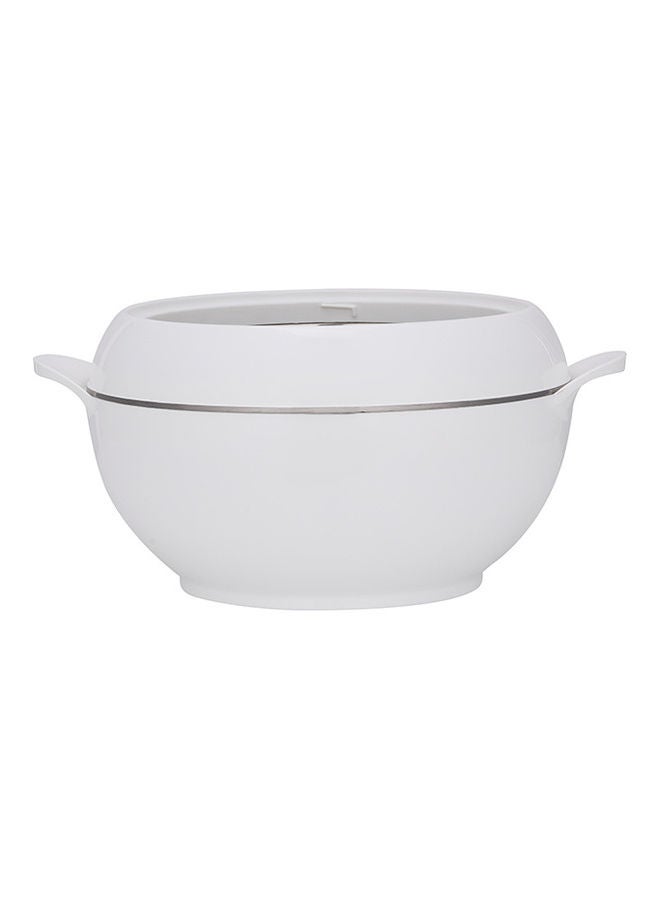 Royalford Omega Gold Insulated Casserole, Firm Twist Lock, RF11154 | Strong Handles | 5000ml Double Wall Insulated Serving Pot, Chapati Storage Box, Roti Serving Pot, Chapati Dabba White - Image 2