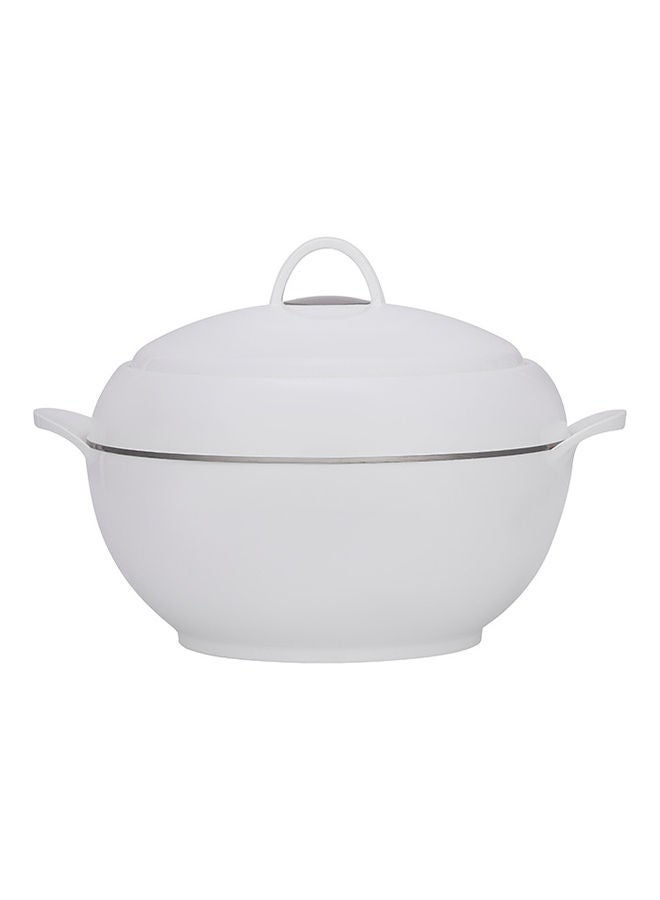 Royalford Omega Gold Insulated Casserole, Firm Twist Lock, RF11154 | Strong Handles | 5000ml Double Wall Insulated Serving Pot, Chapati Storage Box, Roti Serving Pot, Chapati Dabba White - Image 1